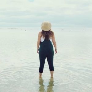 Slouchy green jumpsuit